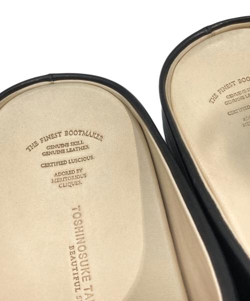 toshinosuke takegahara（トシノスケ タケガハラ）TOSHINOSUKE TAKEGAHARA (トシノスケ タケガハラ) LEATHER MOC サンダル　BEAUTIFUL SHOES　トシノスケ タケガハラ ブラック サイズ:24.5cmの古着・服飾アイテム