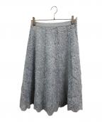 ANAYIアナイ）の古着「ライトケミカルフラワーレーススカート」｜ブルー