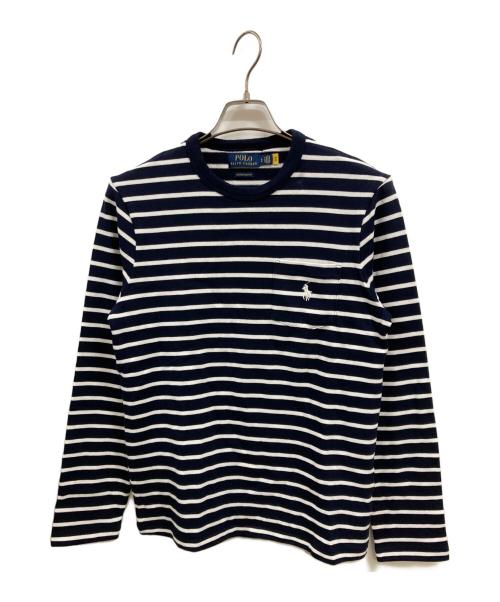 POLO RALPH LAUREN（ポロ・ラルフローレン）POLO RALPH LAUREN (ポロ・ラルフローレン) ポニーロゴボーダーカットソー　ポロ・ラルフローレン ネイビー サイズ:Sの古着・服飾アイテム