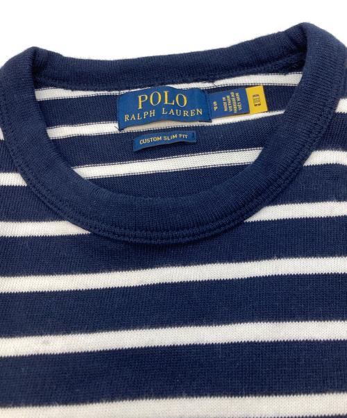 POLO RALPH LAUREN（ポロ・ラルフローレン）POLO RALPH LAUREN (ポロ・ラルフローレン) ポニーロゴボーダーカットソー　ポロ・ラルフローレン ネイビー サイズ:Sの古着・服飾アイテム