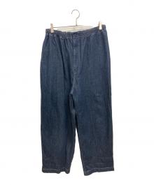 solamonat poche（ソラモナ ポッシェ）の古着「デニムイージーパンツ　ソラモナ ポッシェ　」｜インディゴ