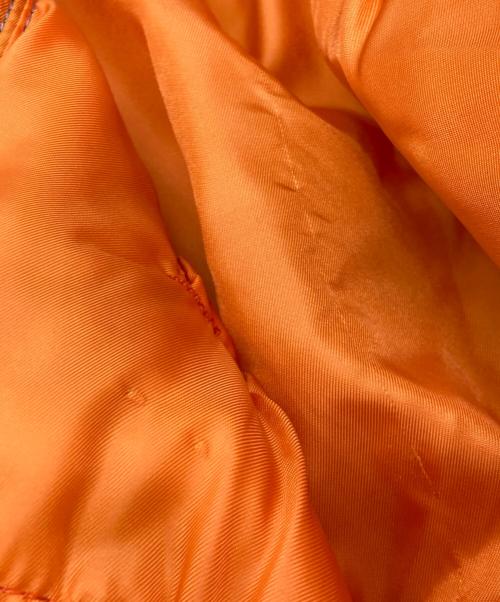 ALPHA（アルファ）ALPHA (アルファ) MA-1ジャケット アルファ  90S IDEALZIP MIL-J-82790E カーキ×オレンジ サイズ:Ｍの古着・服飾アイテム