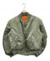 ALPHA（アルファ）の古着「MA-1ジャケット アルファ  90S IDEALZIP MIL-J-82790E」｜カーキ×オレンジ
