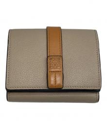LOEWE（ロエベ）の古着「トライフォールドウォレット」｜ベージュ×ピンク