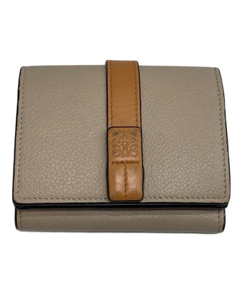 LOEWE（ロエベ）LOEWE (ロエベ) トライフォールドウォレット ベージュ×ピンクの古着・服飾アイテム