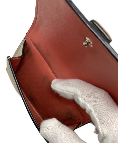 LOEWE（ロエベ）LOEWE (ロエベ) トライフォールドウォレット ベージュ×ピンクの古着・服飾アイテム