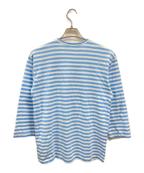 PLAY COMME des GARCONS（プレイコムデギャルソン）PLAY COMME des GARCONS (プレイコムデギャルソン) Striped L/S T-Shirt　プレイコムデギャルソン　AZ-T278　AD2020 ホワイト×ブルー サイズ:Ｌの古着・服飾アイテム