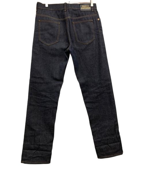 GUCCI（グッチ）GUCCI (グッチ) GG総柄折り返し付きデニムパンツ/700949 XDB1Z インディゴ サイズ:SIZE34の古着・服飾アイテム