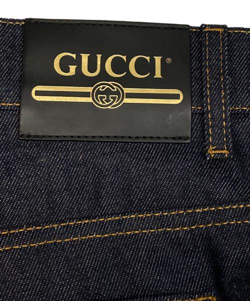 GUCCI（グッチ）GUCCI (グッチ) GG総柄折り返し付きデニムパンツ/700949 XDB1Z インディゴ サイズ:SIZE34の古着・服飾アイテム