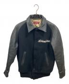 HIDE AND SEEKハイドアンドシーク）の古着「レザースタジャン　ハイドアンドシーク　STJ-12007」｜ブラック