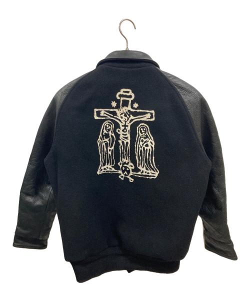 HIDE AND SEEK（ハイドアンドシーク）HIDE AND SEEK (ハイドアンドシーク) レザースタジャン　ハイドアンドシーク　STJ-12007 ブラック サイズ:Ｍの古着・服飾アイテム