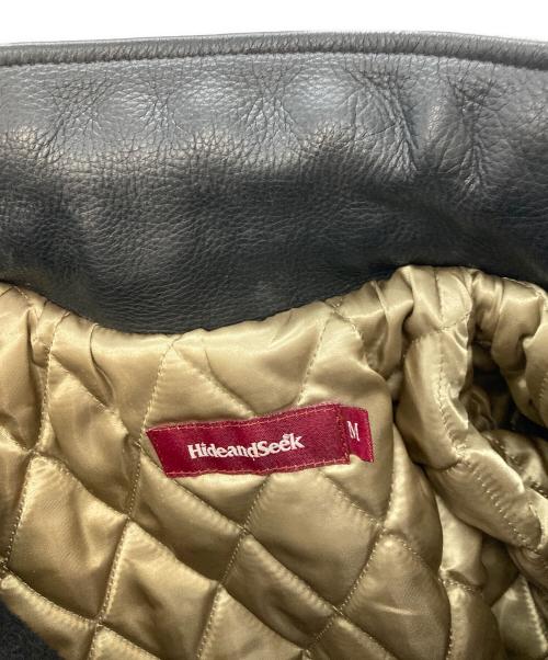 HIDE AND SEEK（ハイドアンドシーク）HIDE AND SEEK (ハイドアンドシーク) レザースタジャン　ハイドアンドシーク　STJ-12007 ブラック サイズ:Ｍの古着・服飾アイテム