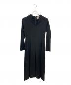 TODAYFULトゥデイフル）の古着「ジョーゼットラグランドレス　トゥデイフル　12020329」｜ブラック