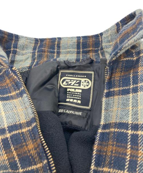 CHALLENGER（チャレンジャー）CHALLENGER (チャレンジャー) 中綿ジャケット　チャレンジャー ブルー サイズ:Ｌの古着・服飾アイテム