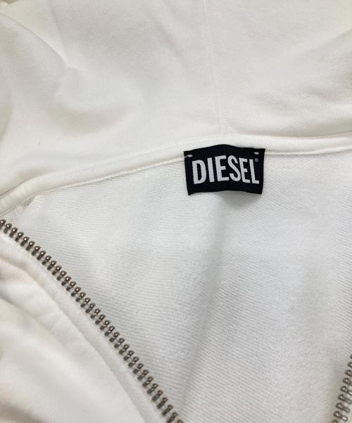 DIESEL（ディーゼル）DIESEL (ディーゼル) RAJIHジップパーカー　ディーゼル　 ホワイト サイズ:Sの古着・服飾アイテム