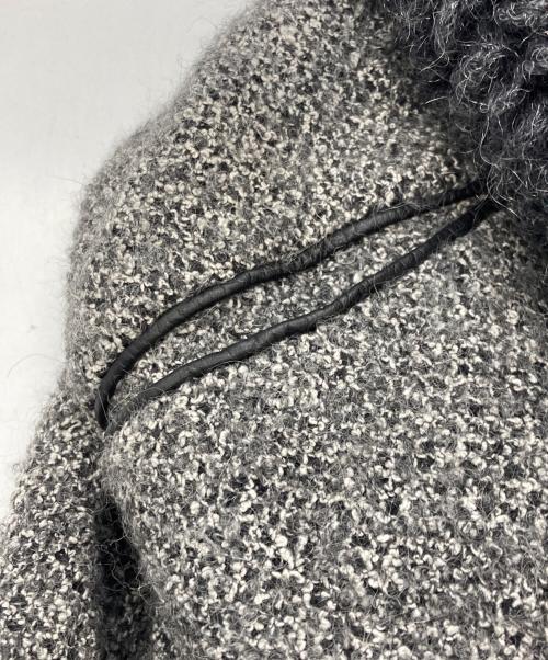 Christian Dior（クリスチャン ディオール）Christian Dior (クリスチャン ディオール) フリンジニットコート　クリスチャン ディオール　KWN6K0109 グレー サイズ:Ｍの古着・服飾アイテム