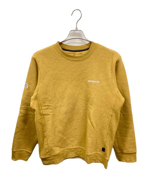 Patagonia（パタゴニア）Patagonia (パタゴニア) フィッツロイ・アイコン・アップライザル・クルー・スウェットシャツ イエロー サイズ:XSの古着・服飾アイテム