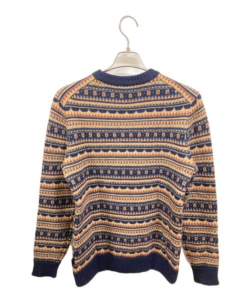 Patagonia（パタゴニア）Patagonia (パタゴニア) リサイクル・ウールブレンド・セーター　パタゴニア　50655 ブラウン×ネイビー サイズ:Sの古着・服飾アイテム