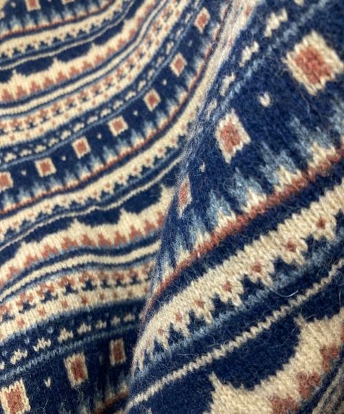 Patagonia（パタゴニア）Patagonia (パタゴニア) リサイクル・ウールブレンド・セーター　パタゴニア　50655 ブラウン×ネイビー サイズ:Sの古着・服飾アイテム