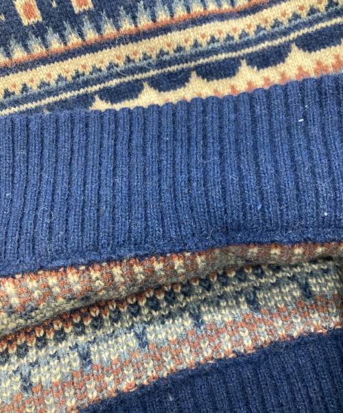 Patagonia（パタゴニア）Patagonia (パタゴニア) リサイクル・ウールブレンド・セーター　パタゴニア　50655 ブラウン×ネイビー サイズ:Sの古着・服飾アイテム