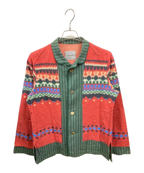 UNDERCOVERISM（アンダーカバーイズム）UNDERCOVERISM (アンダーカバーイズム) 転写プリント コットンフランネル パジャマ　アンダーカバーイズム　J4002-6 レッド×グリーン サイズ:Ｍの古着・服飾アイテム