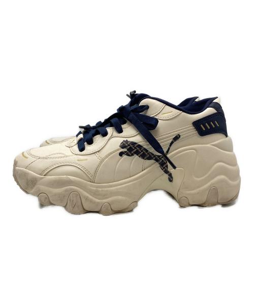 PUMA（プーマ）PUMA (プーマ) PULSAR WEDGE MONOGRAM ホワイト×ネイビー サイズ:24cmの古着・服飾アイテム