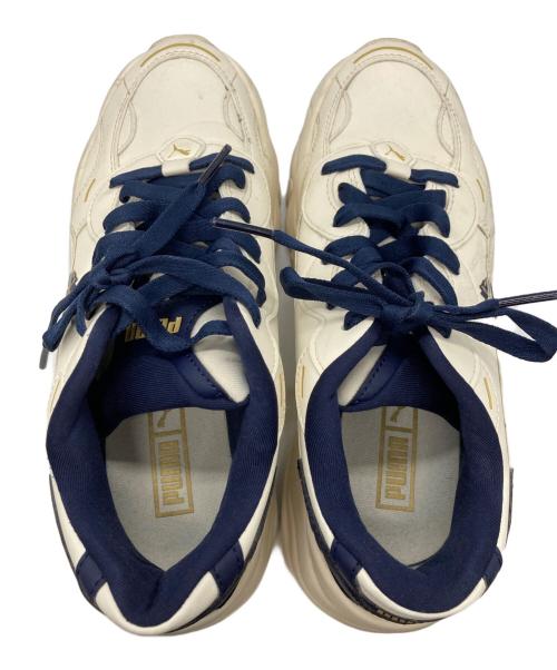 PUMA（プーマ）PUMA (プーマ) PULSAR WEDGE MONOGRAM ホワイト×ネイビー サイズ:24cmの古着・服飾アイテム