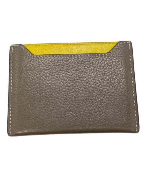 CELINE（セリーヌ）CELINE (セリーヌ) カードケース　セリーヌ　U-SD-0197 グレー×イエローの古着・服飾アイテム