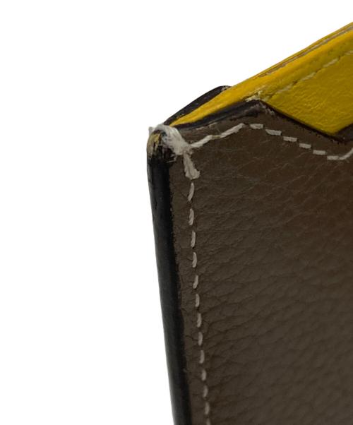 CELINE（セリーヌ）CELINE (セリーヌ) カードケース　セリーヌ　U-SD-0197 グレー×イエローの古着・服飾アイテム