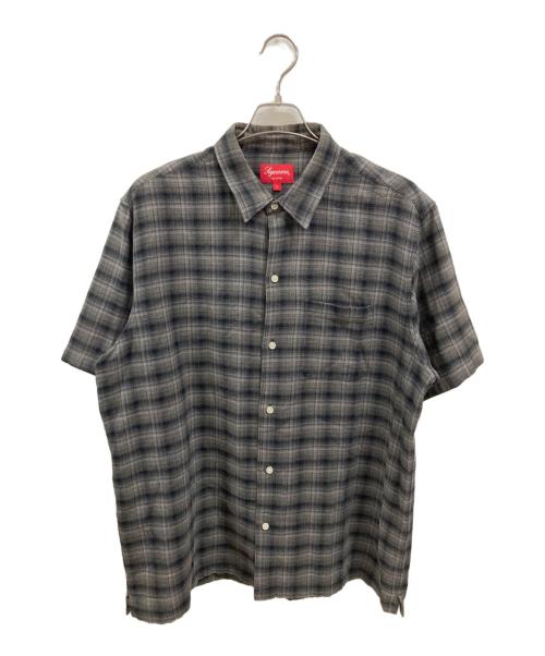 SUPREME（シュプリーム）Supreme (シュプリーム) Plaid S/S Shirt　シュプリーム　 グレー サイズ:Ｌの古着・服飾アイテム
