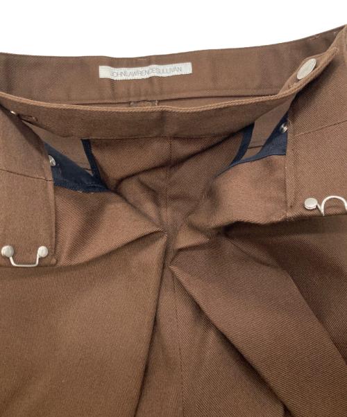JOHN LAWRENCE SULLIVAN（ジョン ローレンス サリバン）JOHN LAWRENCE SULLIVAN (ジョン ローレンス サリバン) Wide Trouser　ジョン ローレンス サリバン　2A032-0220-59 ブラウン サイズ:42の古着・服飾アイテム