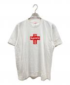 SUPREMEシュプリーム）の古着「CROSS BOX LOGO TEE　シュプリーム　20SS」｜ホワイト×レッド