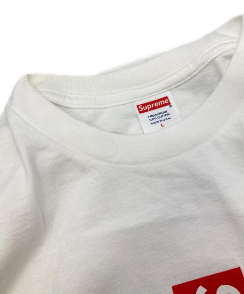 SUPREME（シュプリーム）Supreme (シュプリーム) CROSS BOX LOGO TEE　シュプリーム　20SS ホワイト×レッド サイズ:Ｌの古着・服飾アイテム