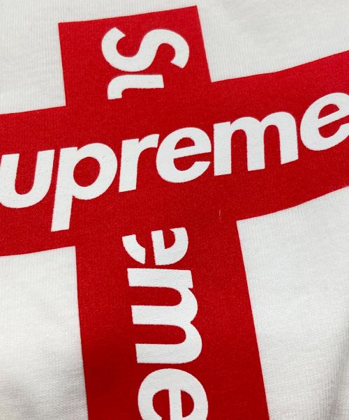 SUPREME（シュプリーム）Supreme (シュプリーム) CROSS BOX LOGO TEE　シュプリーム　20SS ホワイト×レッド サイズ:Ｌの古着・服飾アイテム