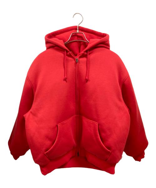 THE NORTH FACE（ザ ノース フェイス）THE NORTH FACE (ザ ノース フェイス) Supreme (シュプリーム) Down Zip Up Hooded Sweatshirt　ザ ノース フェイス　シュプリーム　NF0A88FP レッド サイズ:Ｌの古着・服飾アイテム