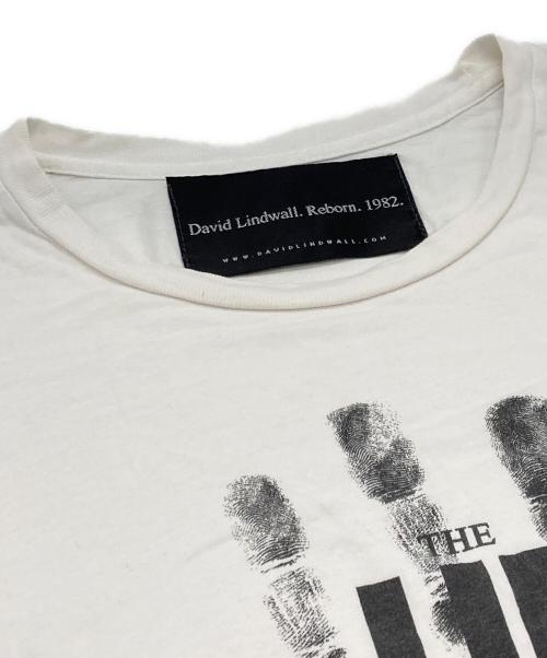 DAVID LINDWALL（デイビッド・リンドウォール）DAVID LINDWALL (デイビッド・リンドウォール) LIE STOP HEREプリントTシャツ ホワイト サイズ:3の古着・服飾アイテム