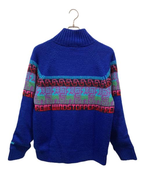 SUPREME（シュプリーム）SUPREME (シュプリーム) CHULLO WINDSTOPPER ZIP UP SWEATER ブルー サイズ:Ｍの古着・服飾アイテム