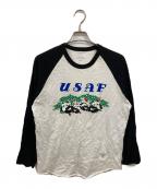 SUPREMEシュプリーム）の古着「PANDAS BASEBALL RAGLAN TOP」｜ホワイト×ブラック