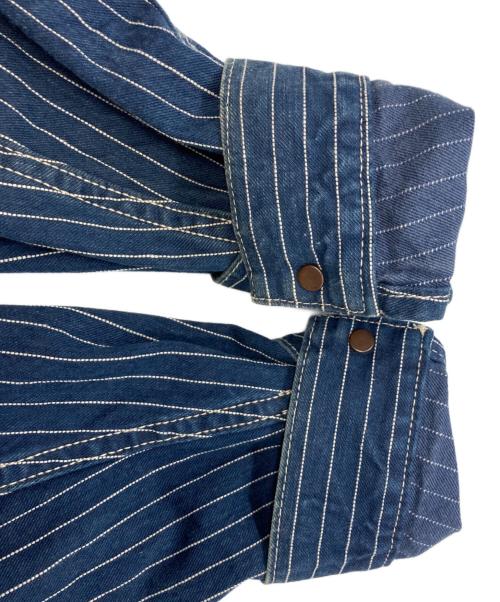 Schott（ショット）schott (ショット) ヒッコリーワークジャケット ブルー サイズ:Sの古着・服飾アイテム