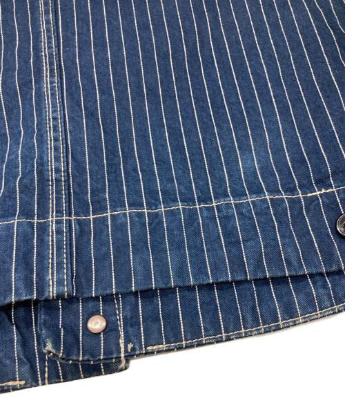 Schott（ショット）schott (ショット) ヒッコリーワークジャケット ブルー サイズ:Sの古着・服飾アイテム