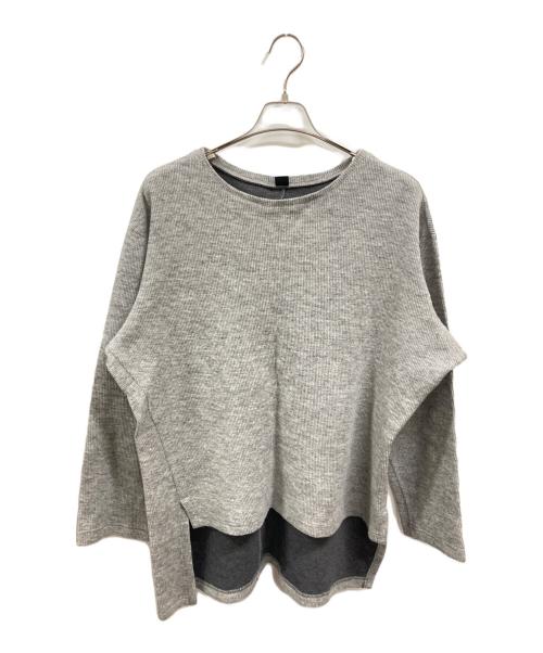Y's（ワイズ）Y's (ワイズ) サイドスリットプルオーバーニット　ワイズ　YK-B07-025 グレー サイズ:2の古着・服飾アイテム