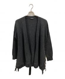 Max Mara WEEK END LINE（マックスマーラ ウイークエンドライン）の古着「ガウンフリンジニットカーディガン」｜グレー