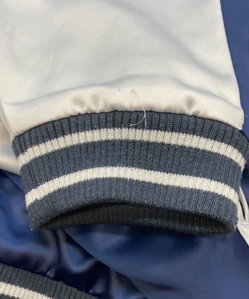 LowBlowKnuckle（ロウブロウナックル）LowBlowKnuckle (ロウブロウナックル) PEANUTS (ピーナッツ) スカジャン　　ピーナッツ　ロウブロウナックル　 ネイビー サイズ:XLの古着・服飾アイテム