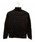FENDI (フェンディ) ズッカ柄タートルネックニット ブラウン×ブラック サイズ:42：15000円