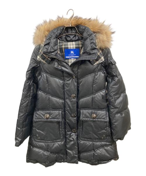 BURBERRY BLUE LABEL（バーバリー ブルー レーベル）BURBERRY BLUE LABEL (バーバリーロンドンブルーレーベル) ダウンジャケット　バーバリーロンドンブルーレーベル ブラック サイズ:Ｍの古着・服飾アイテム