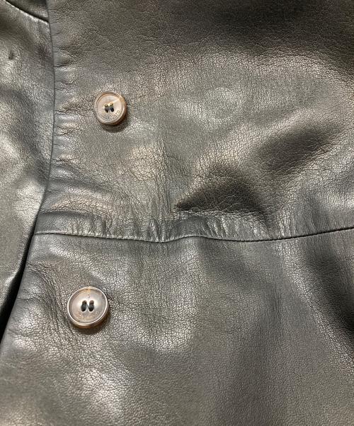 'S Max Mara（エスマックスマーラ）'S Max Mara (エスマックスマーラ) レザーフーデットコート　エスマックスマーラ ブラック サイズ:Ｍの古着・服飾アイテム