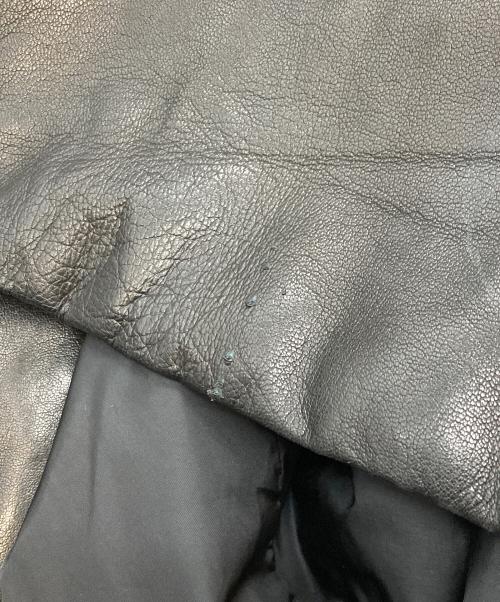 'S Max Mara（エスマックスマーラ）'S Max Mara (エスマックスマーラ) レザーフーデットコート　エスマックスマーラ ブラック サイズ:Ｍの古着・服飾アイテム