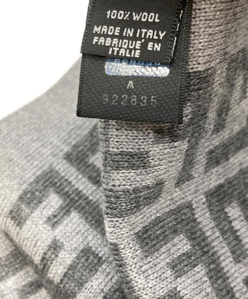 FENDI（フェンディ）FENDI (フェンディ) ズッカ柄ウールマフラー　フェンディ グレーの古着・服飾アイテム