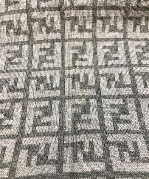 FENDI（フェンディ）FENDI (フェンディ) ズッカ柄ウールマフラー　フェンディ グレーの古着・服飾アイテム