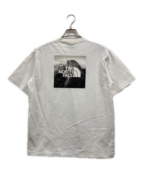 THE NORTH FACE（ザ ノース フェイス）THE NORTH FACE (ザ ノース フェイス) ショートスリーブピクチャードスクエアロゴティー ホワイト サイズ:Lの古着・服飾アイテム
